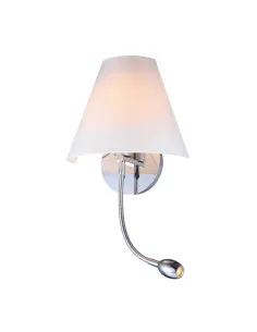 Aplique de pared LOLA 166392 SULION 25x25cm cromo 1xE27 + LED 1w 3000K 80lm, Lámparas para Hoteles