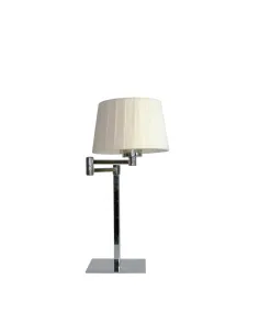 Sobremesa articulados SULION 166490 1xE27 alto 39cm cromo pantalla cruda, Sobremesas