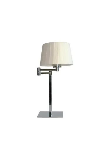 Sobremesa articulados SULION 166490 1xE27 alto 39cm cromo pantalla cruda, Sobremesas