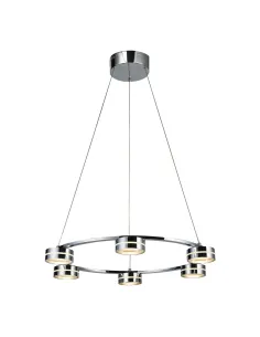Lampara de techo DISCO 183002 SULION Ø50cm 120cm alto cromo LED 30w 3000K 1920lm, Lámparas modernas