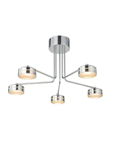 Lampara de techo DISCO 183202 SULION Ø60cm 24cm alto cromo LED 25W 3000K 16000lm, Lámparas modernas