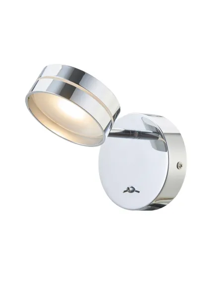 Aplique de pared DISCO 183606 SULION 13x18cm cromo LED 5w 3000K 320lm, Lámparas modernas