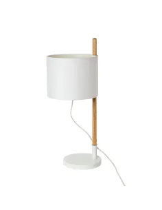 Lámparas de sobremesa SULION 187075 1xE27 alto 60cm blanco madera, Sobremesas
