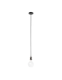Lampara de techo PENDEL 189024 SULION Ø10cm 120cm alto cromo oscuro y negro 1xE27, Lámparas modernas