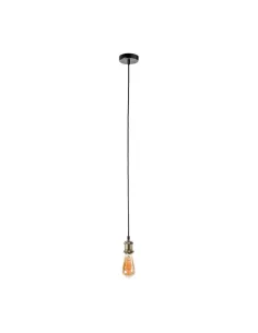 Lampara de techo VINTAGE 189033 SULION Ø10cm 120cm alto cuero 1xE27, Lámparas modernas