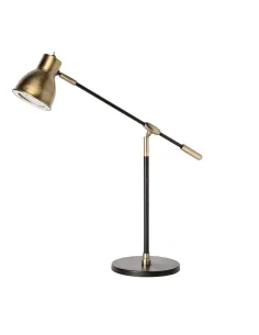Flexo VINTAGE 189045 SULION 14x38cm negro y bronce LED 5w 3000K 330lm, Lámparas de diseño