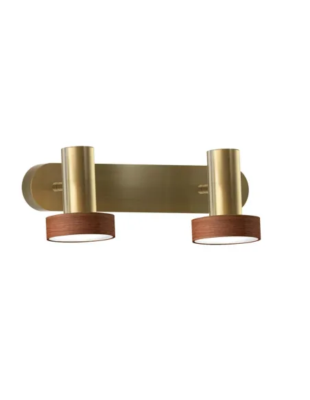 Regleta NATURE 189049 SULION 26x10cm bronce y madera LED 10w 4000K 540lm IP23, Lámparas para baños