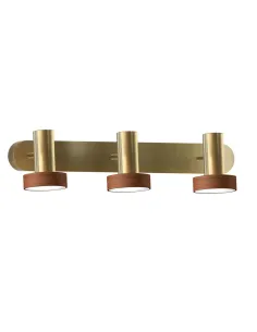 Regleta NATURE 189050 SULION 43x10cm bronce y madera LED 15w 4000K 810lm IP23, Lámparas para baños
