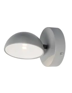 Aplique de pared MILETO 189491 SULION Ø13cm gris LED 5w 3000K 400lm, Lámparas modernas