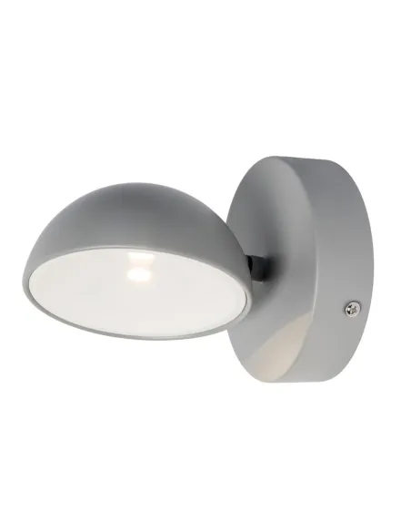 Aplique de pared MILETO 189491 SULION Ø13cm gris LED 5w 3000K 400lm, Lámparas modernas