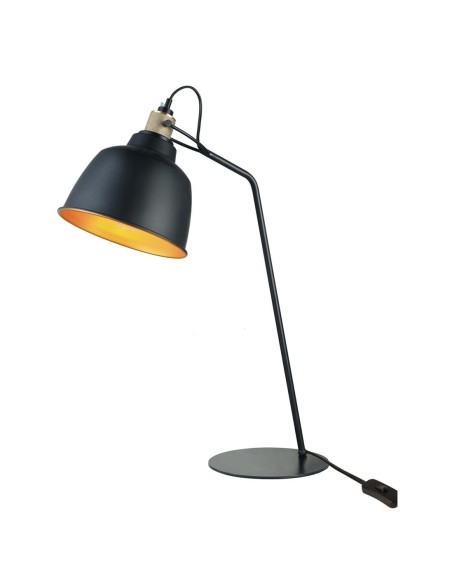 Sobremesa vintage SULION 189906 1xE27 alto 58cm negro oro, Sobremesas
