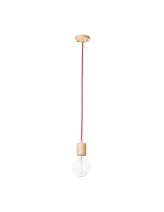 Lampara de techo PENDEL 200014 SULION Ø10cm 120cm alto madera 1xE27, Lámparas modernas