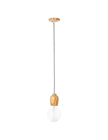 Lampara de techo PENDEL 200016 SULION Ø10cm 120cm alto madera 1xE27, Lámparas modernas