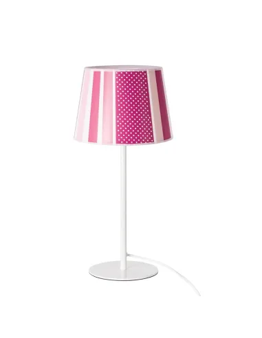 Sobremesa rosa SULION 200468 1xE27 Ø18cm alto 42cm, Sobremesas