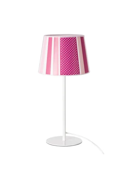 Sobremesa rosa SULION 200468 1xE27 Ø18cm alto 42cm, Sobremesas