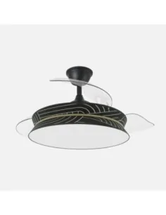 Ventilador Decor 264390509 Abrila Negro-Negro-Plata