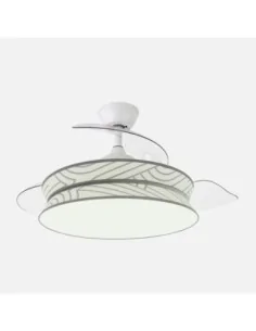 Ventilador Decor 264390101 Abrila Blanco-Blanco-Plata