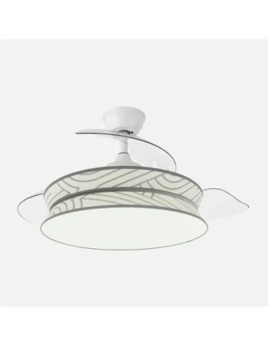 Ventilador Decor 264390101 Abrila Blanco-Blanco-Plata