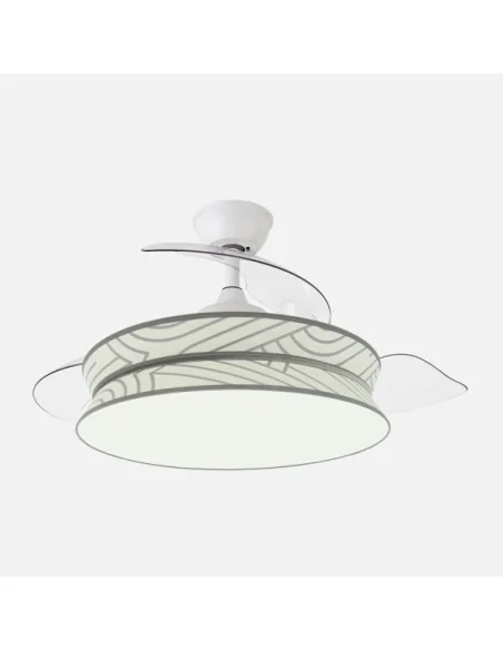 Ventilador Decor 264390101 Abrila Blanco-Blanco-Plata