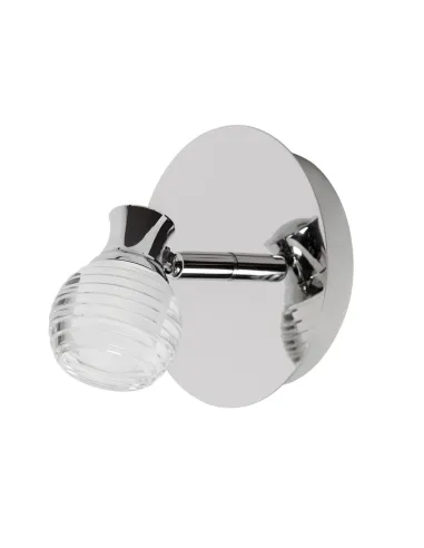 Aplique de pared MINUIT 215116 SULION 14x11cm cromo LED 5w 3700K 400lm, Lámparas modernas