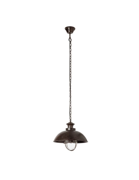 Lámparas de techo rústicas SULION 229200 1xE27 Ø33cm altura regulable marron, Lámparas rústicas