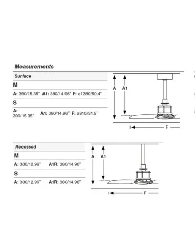 Ventilador Just Fan S Recessed 33428R Faro