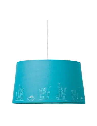 Lampara de techo CUIDAD 262020 SULION Ø45cm 40-120cm alto azul 1xE27, Lámparas modernas