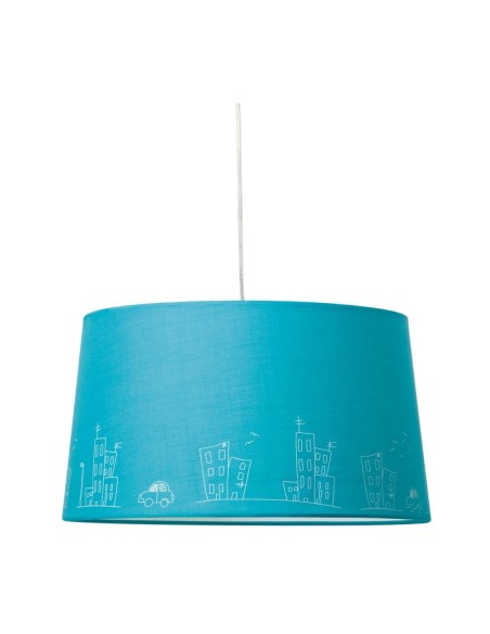 Lampara de techo CUIDAD 262020 SULION Ø45cm 40-120cm alto azul 1xE27, Lámparas modernas