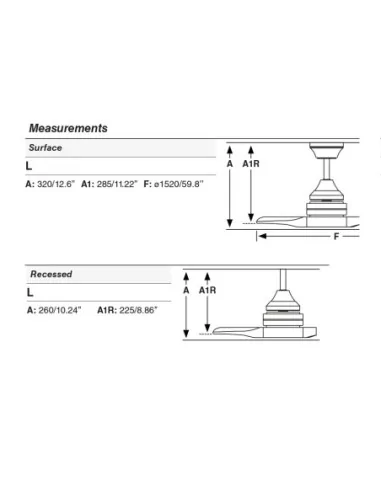 Ventilador Alo Recessed L 33718DCR Faro