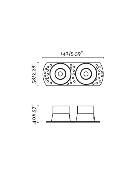 Empotrable orientable Flic 2L 44113 Faro