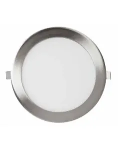 Plafon de techo HOLE 366114 SULION Ø14cm niquel LED 6w 5500K 500lm IP20, Plafones de techo
