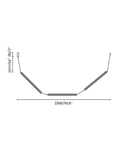 Colgante Lumina 600 3L 64652-131 Faro