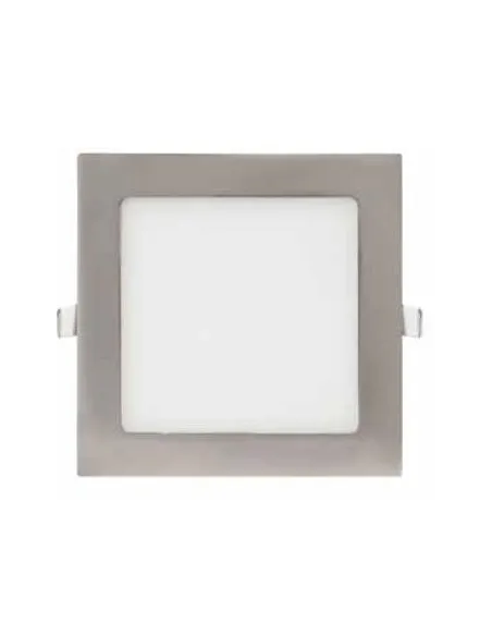 Plafon de techo HOLE 366121 SULION 17x17x2cm niquel LED 12w 2700K 870lm IP20, Plafones de techo
