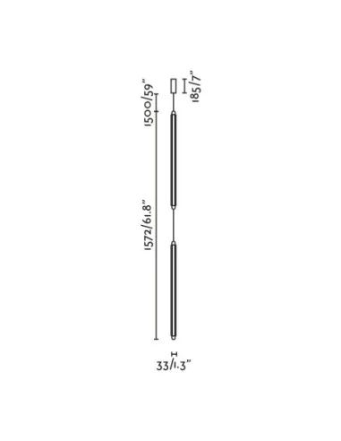 Colgante Lumina 600 2L 64622-111D Faro
