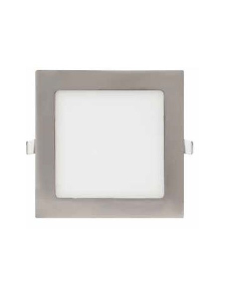 Plafon de techo HOLE 366127 SULION 20x20x2cm niquel LED 18w 2700K 1385lm IP20, Plafones de techo