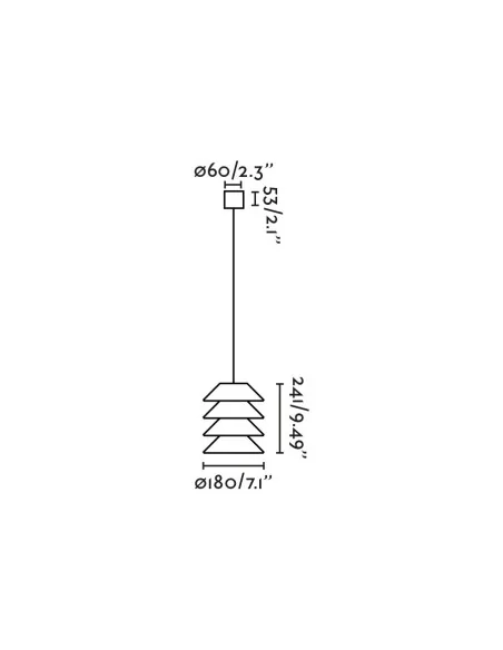 Colgante con florón Toba 72126-167 Faro
