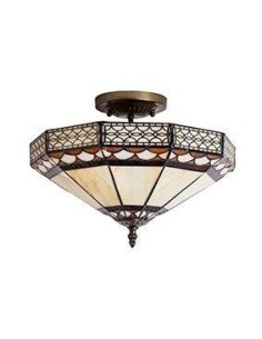Plafón tiffany SULION APOLO 456123 Ø35cm 2xE27, Plafones de techo