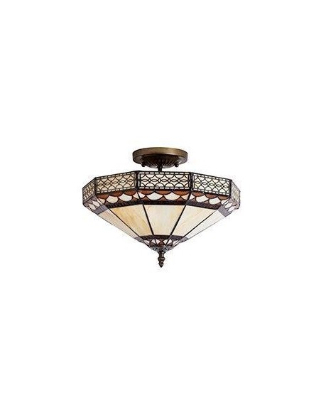 Plafón tiffany SULION APOLO 456123 Ø35cm 2xE27, Plafones de techo