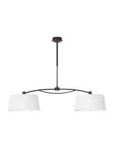 Lámparas 2 pantallas HABITAT SULION 569244 crema largo 105 cm 2xE27, Lámparas modernas
