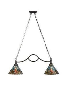 Lampara tiffany 2 luces JUNCOS SULION 945001, Lamparas Tiffany
