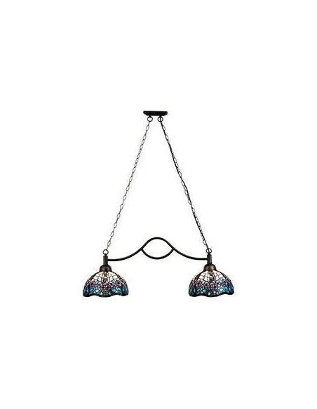Lampara tiffany 2 luces FLORAL SULION 945220, Lamparas Tiffany