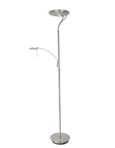 Pies de salón con brazo SULION 982343 led 18w 3000k alto 183cm niquel, Lámparas modernas