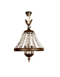 Colgante forja 3XE14 Ø42cm altura 48cm 230/35 BRONCE, Lamparas de techo