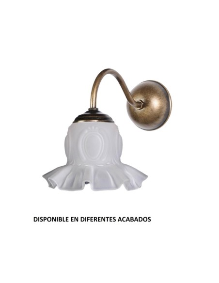 Aplique forja 1XE14 Ø18cm altura 18cm 37 TULIPA10, Lámparas de forja