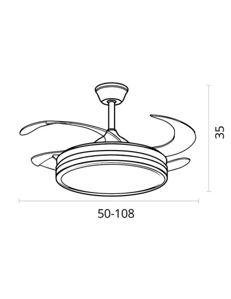 Ventilador Dune B-1007 SL Shakespear plata