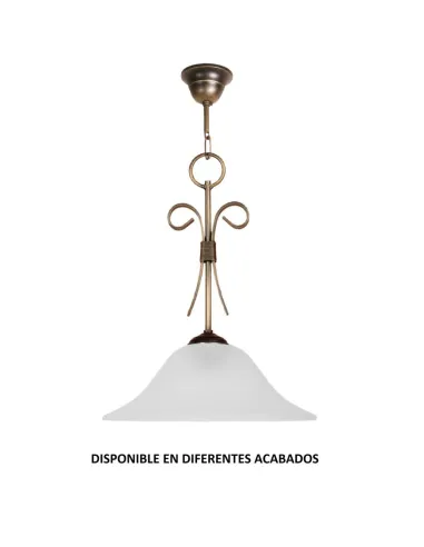 Colgante forja 1XE14 Ø30cm altura 42cm 71/1, Lamparas de techo