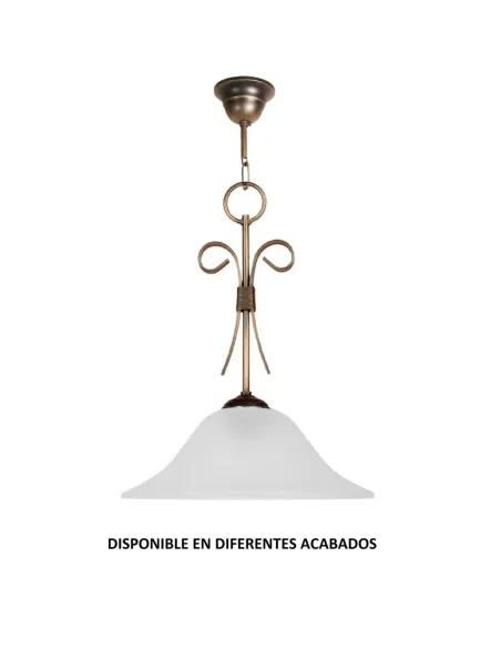 Colgante forja 1XE14 Ø30cm altura 42cm 71/1, Lamparas de techo