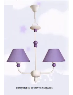 Lámpara forja 2xE14 Ø42cm altura 43cm 901/2, Lamparas de techo