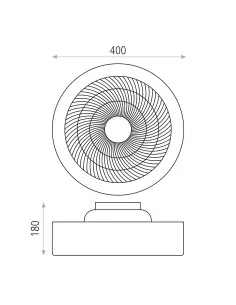Levante Ventilador para cama litera ø40cm Fumé/Opal, LED 24W, Mando a distancia, Regulable Kelvin, Ventiladores infantiles