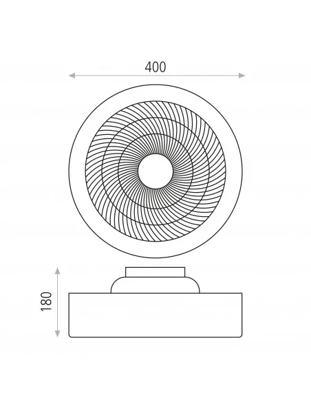 Levante Ventilador para cama litera ø40cm Fumé/Opal, LED 24W, Mando a distancia, Regulable Kelvin, Ventiladores infantiles